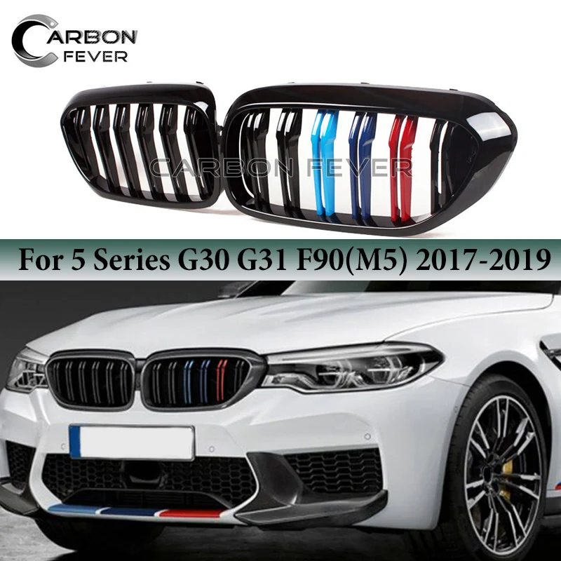 Gloss Black front Hoop Kidney Grille Racing Grill for BMW G30 G31 5 Series Sedan Wagon &amp F90 M5 2017 2018 2019 Pre-LCI ABS | Автомобили