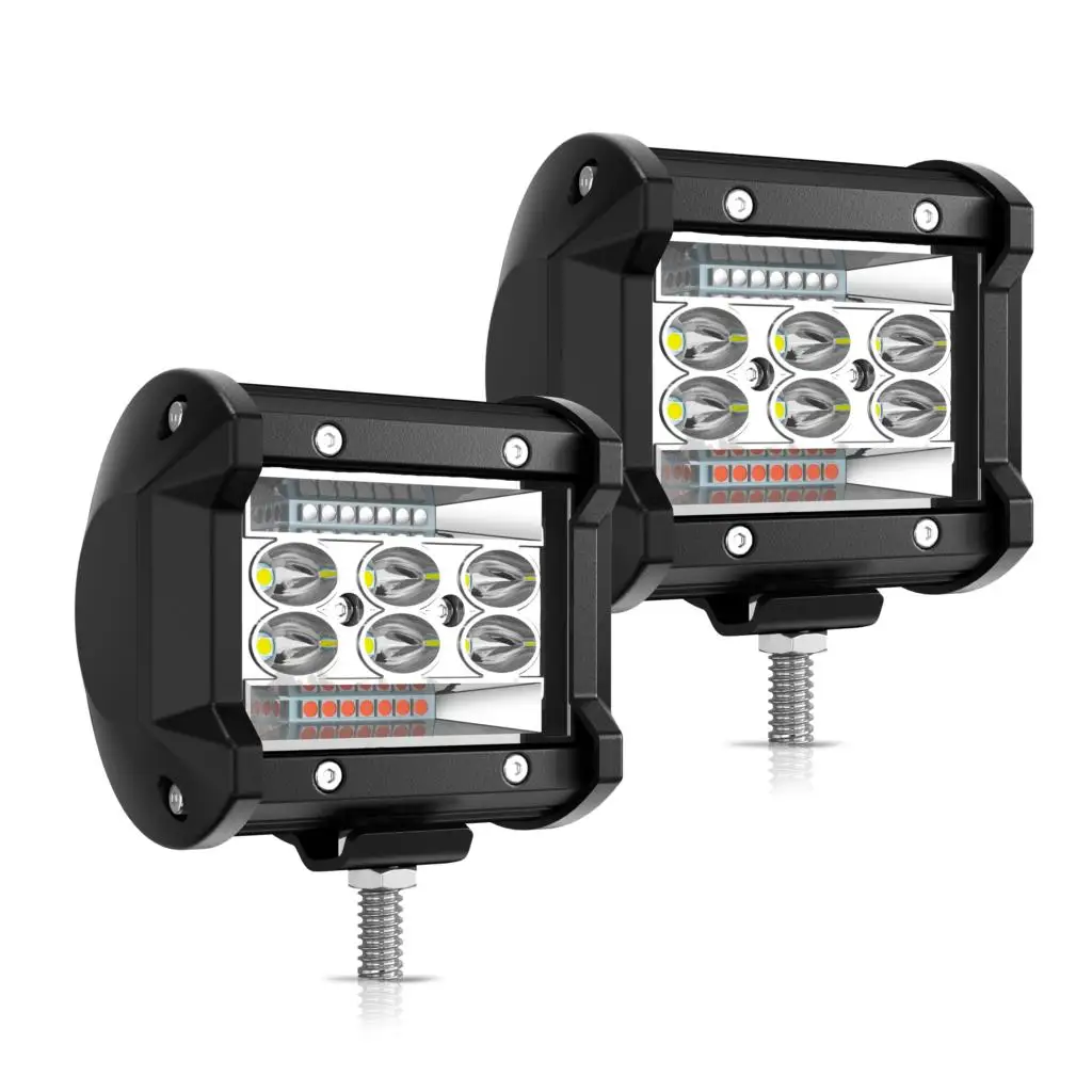 Светодиодные комбинированные рабочие фары прожектор 36 Вт 60 72 для мотоцикла