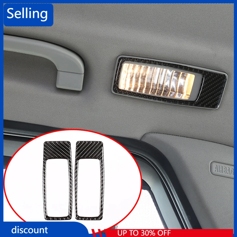 

Soft Carbon Fiber For BMW X5 E70 X6 E71 2008-2013 Car Accessories 2 Pcs Rear Row Reading Lamp Frame Trim fast ship