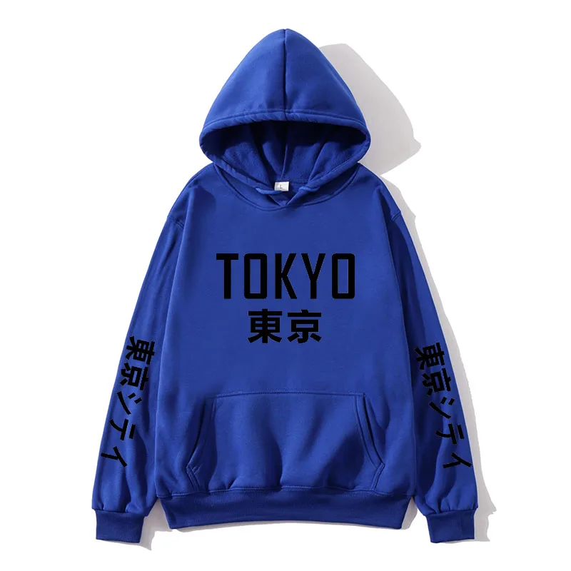 

Fashion Japanese Streetwear Tokyo Bay Printed hoodie Sweatshirt Japan Style Hip Hop Streetwear Pullover Men Casual Tracksuit