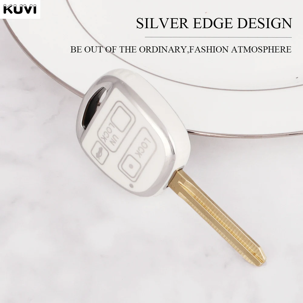 Новый ТПУ чехол для автомобильного ключа Toyota RAV4 Corolla Land Cruiser Prado Camry Tarago FJ Previa Celica