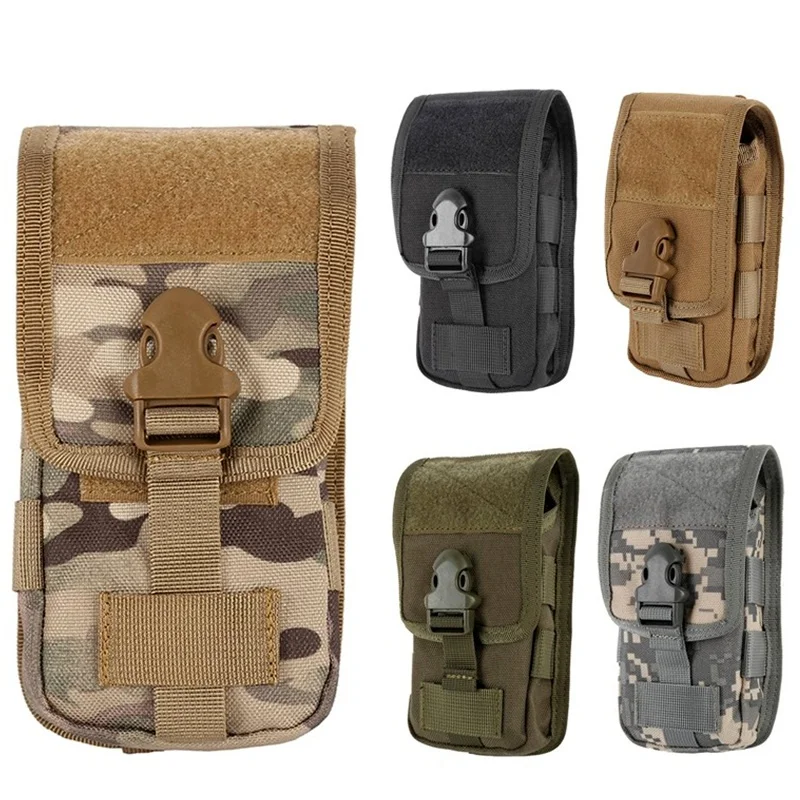 

Double Layer Tactical Molle Phone Pouch Military Army Camo Mobile Phone Case Holder Waterproof EDC Outdoor Hunting Waist Bag