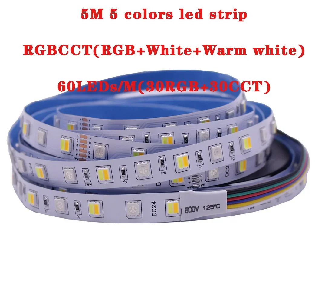 

Светодиодная лента Taslauk 5м RGB+W+WW 12В/24В 60 led/m