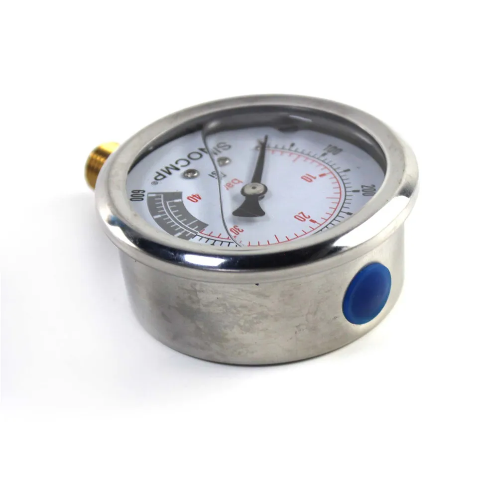 Гидравлический манометр NPT1/4 4 МПа/0-40 бар/0-600PSI Многоцелевой с двойной шкалой