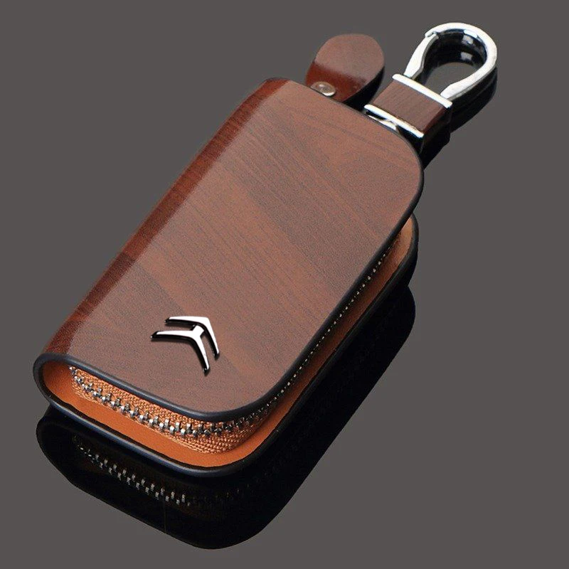 

New Leather Car Key Zipper Case For Citroen C-Zero Nemo Multispace Berlingo C1 C2 C3 C4 C5 C6 Exclusive Xsara Car Accessories