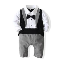 newborn baby romper cotton long sleeve spring boys jumpsuit 6 12 18month toddler kids outwear gentalman style infant pajamas