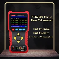 yte2020 yte2030 multi function volt ampere phase meter detector two clamp three clamp digital phase voltammeter