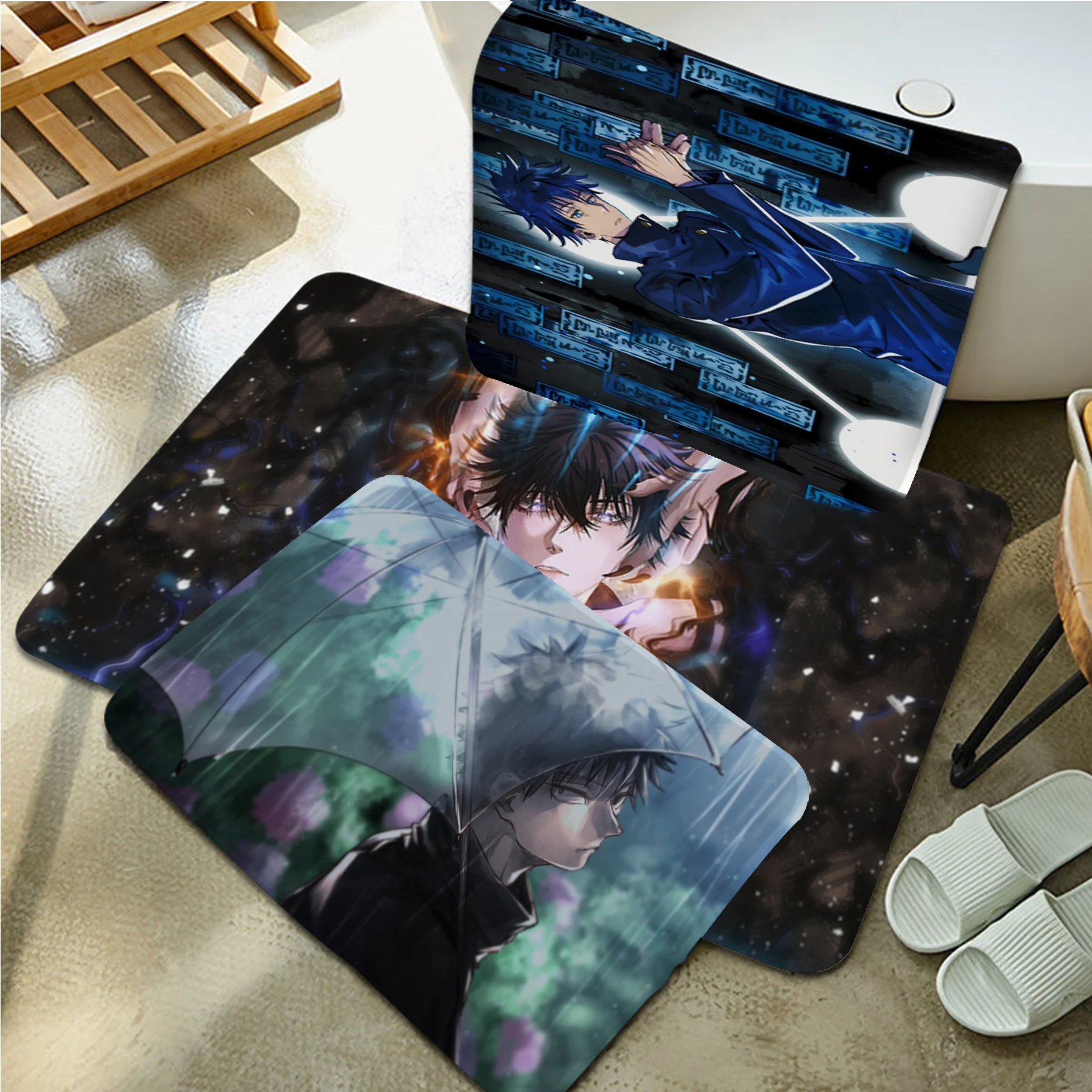 

Jujutsu Kaisen Megumi Fushiguro Floor Carpet Cheaper Anti-slip Modern Living Room Balcony Printed Modern Home Decor