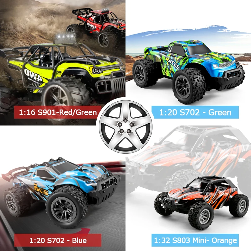 ZWN 1:16 / 1:32 4WD RC автомобиль с светодиодный подсветкой 2 4G Радио пульт дистанционного