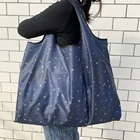 Вместительная Экологически чистая складная сумка на плечо для женщин, многоразовая дорожная сумка для продуктов, модные карманные Большие тоуты для покупок