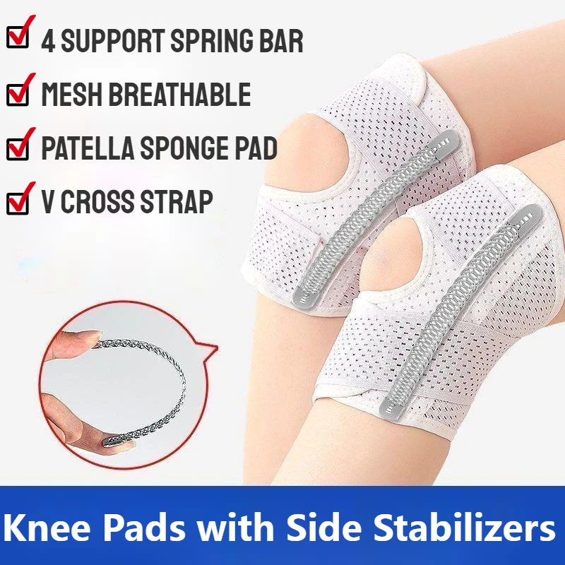 2pcs Arthritis Joints Protector Knee Pads Side Stabilizers Meniscal Tear Pain ACL MCL Injuries Recovery Breathable Knee Support