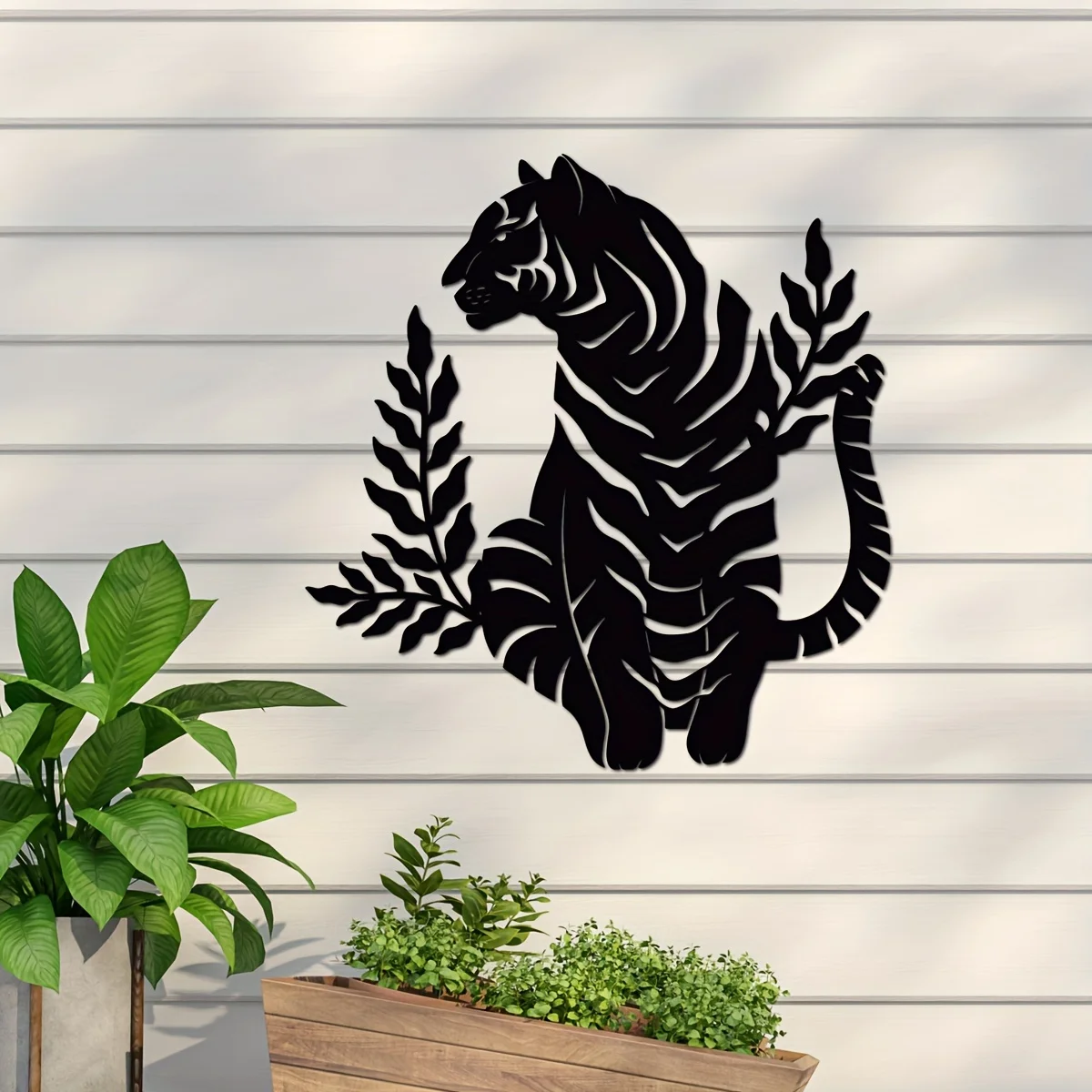 Tigro Metallic Wall Art Цельное украшение для стен в стиле бохо Тигровый декор Дикое