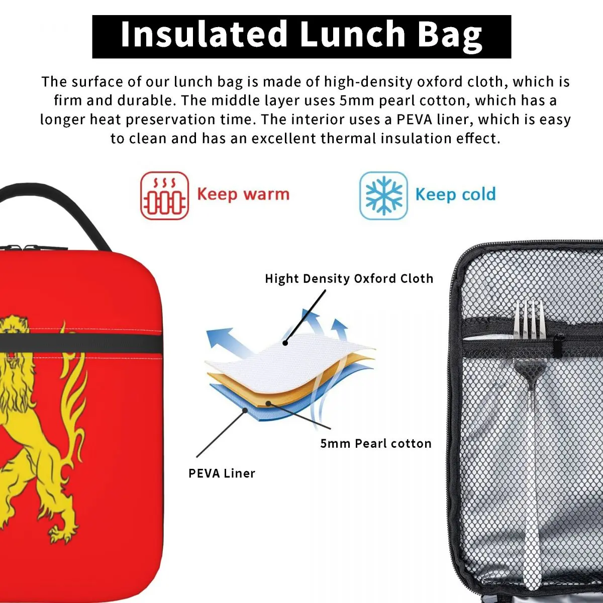 Флаг Aveyron одна сумка для ланчбола