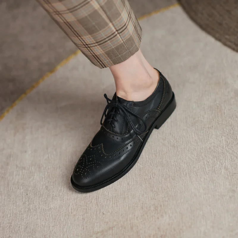 Женские туфли-лодочки из натуральной воловьей кожи свиной шкуры и овечьей 22-2024 см