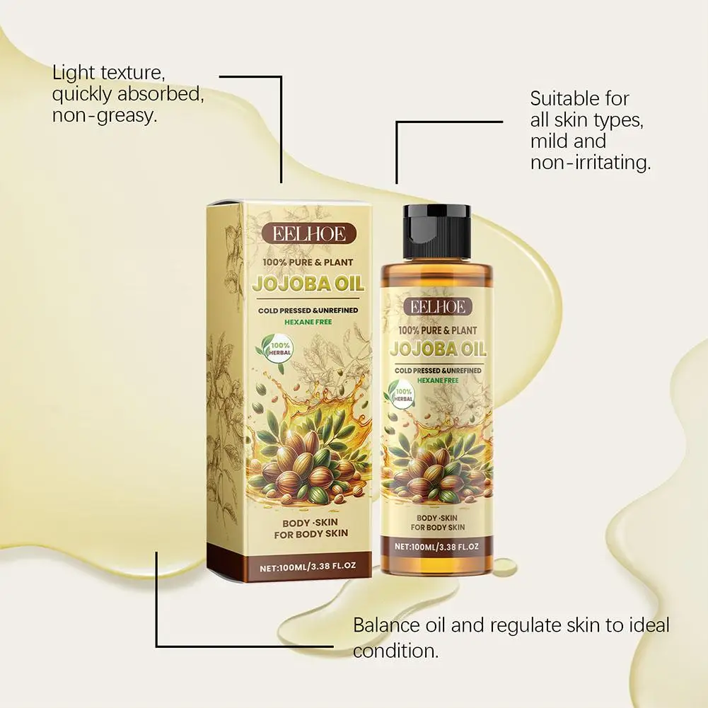 100 мл натуральное органическое масло жожоба массажное для лица и тела