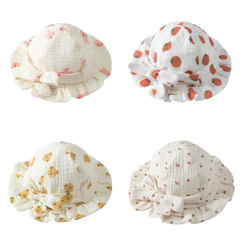 

Летняя шапка для малышей, хлопковая шапка, Панама для малышей с ремешком, муслиновые шапки для малышей, марлевая шапка, хлопковая шапка для малышей