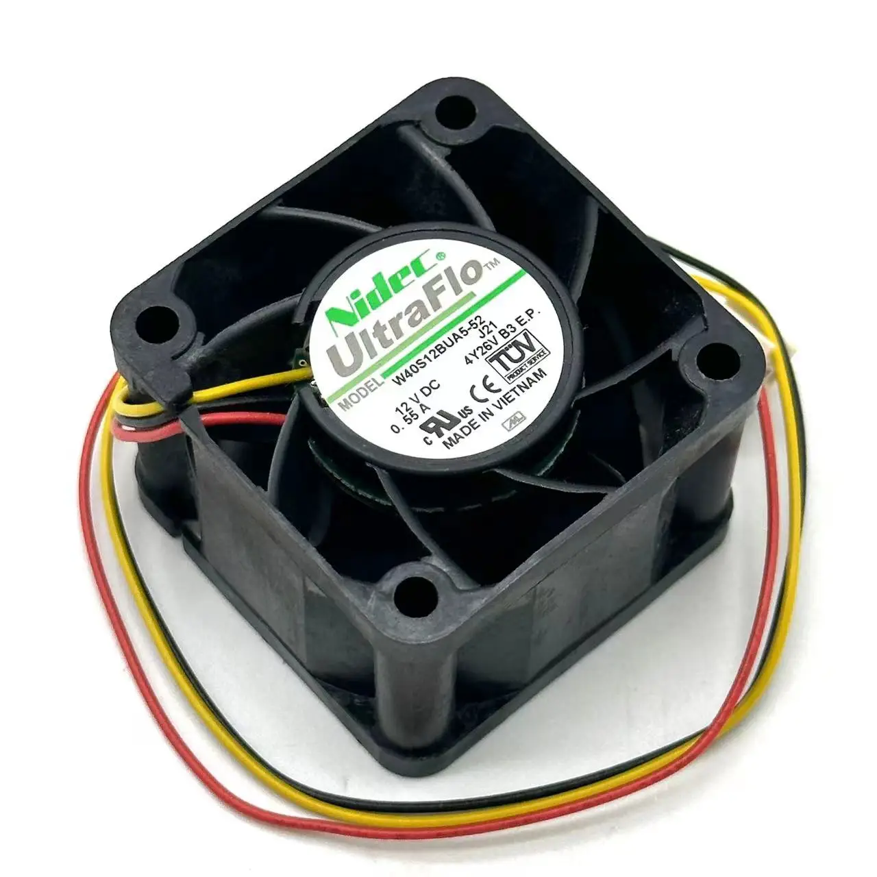 Вентилятор охлаждения сервера Nidec W40S12BUA5-52 J21 DC 12V 0.55A 40x40x28 мм
