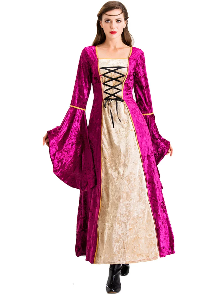 Женское винтажное платье принцессы роскошное Королевское Платье с квадратным