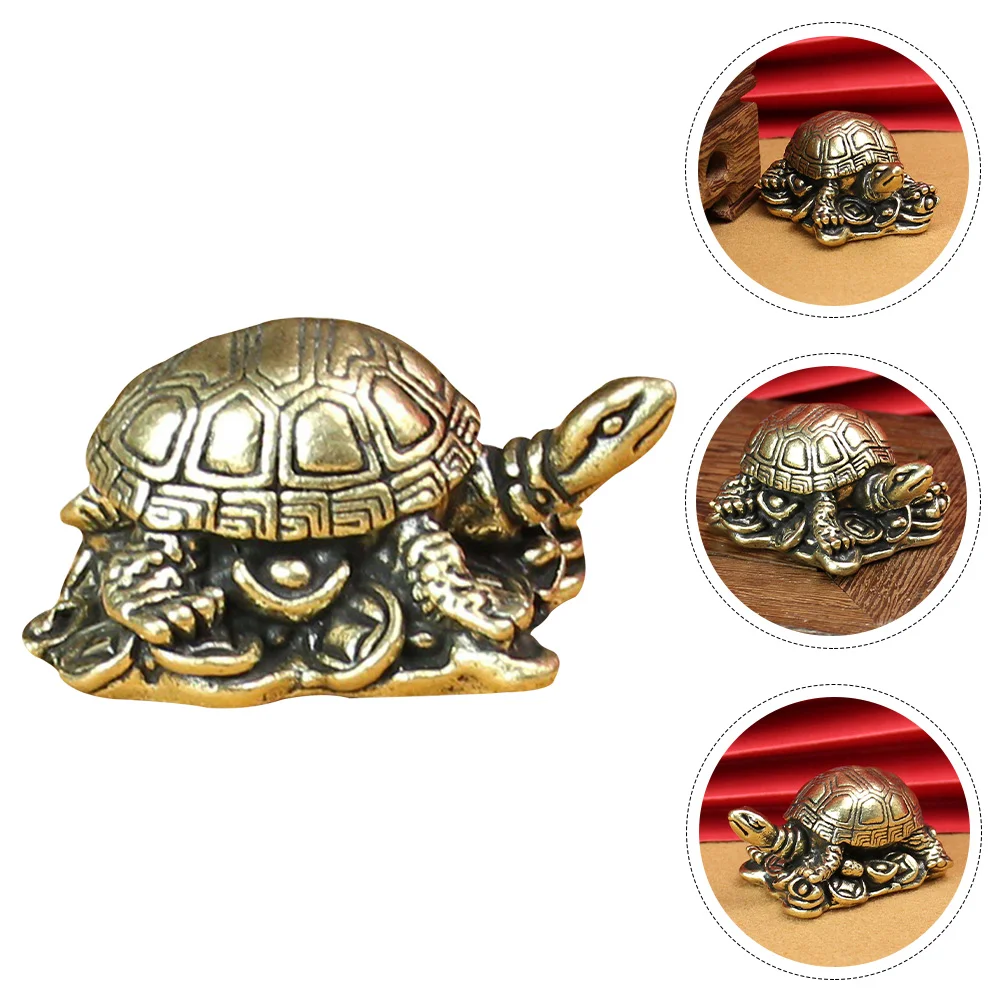 

Turtle Statue Tortoise Figurine Chinese Ornament Decor Money Fengshui Shui Feng Wealth Prosperity Brass Lucky Figurines Health