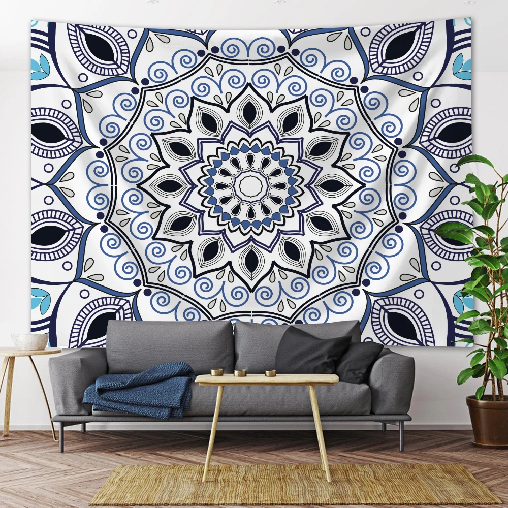 

Large Mandala Psychedelic Scene Home Decor Tapestry Tarot Card Wall Hanging Boho Room Decor Beach Towel Sheet
