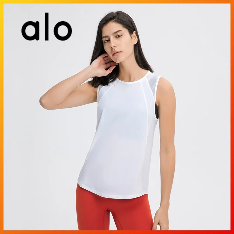 

Alo Yoga Summer Women's Top Lightweight Breathable 6-Color Sports T-Shirt Fitness Running Workout Vest