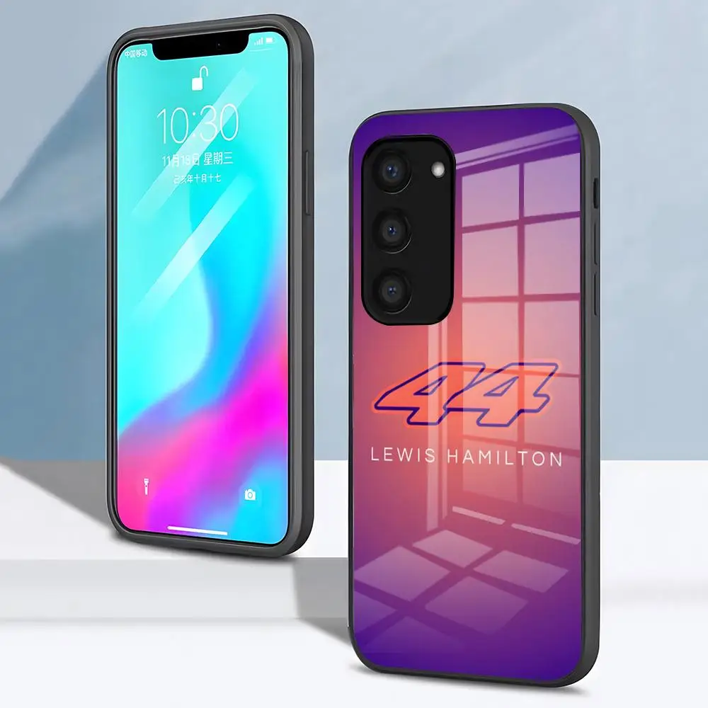 Фото Чехол для телефона Lewis H-Hamiltons 44 для Samsung S26 S25 S24 FE S23 S22 S21 Plus S20 Ultra Note20Ultra, черный, стеклянный №2