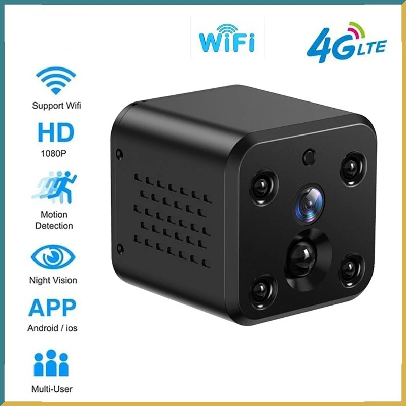 

4G SIM Card Mini IP Camera With 3000mAh Battery Video Record IR Night Vision Surveillance Security CCTV Micro Camcorder IP Cam