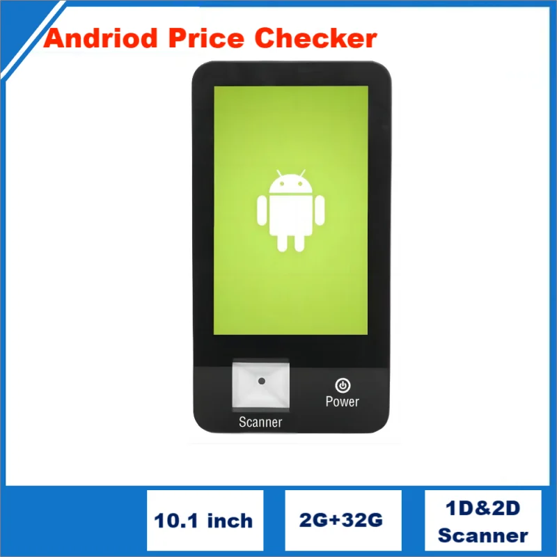 

10.1 Inch Android Price Checker Wall Mount Touch Screen Price Validator With Barcode QR Code Reader Price Checking WIFI Ethernet