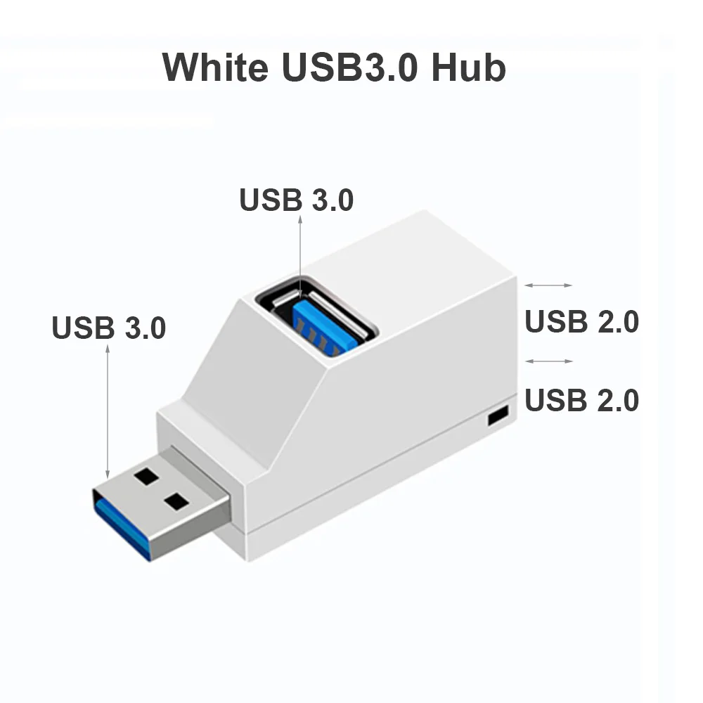 

USB 3.0 HUB Мини-сплиттер-удлинитель 3-портовый Высокоскоростной Адаптер Для ПК Ноутбук Док-станция USB 2.0 Кардридер Конверт...