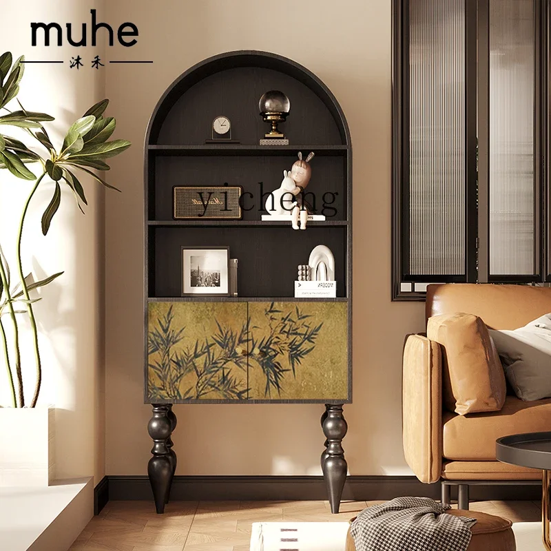 Звс. Домашний шкафчик из цельного дерева в среднем и древнем стиле угловой для