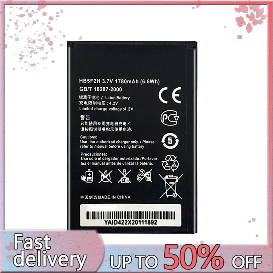 Аккумулятор HB5F2H емкостью 1780 мАч для использования HB 554666 RAW Huawei 4G Lte WIFI