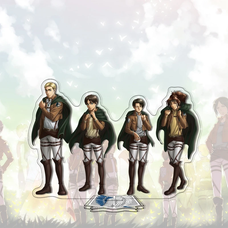 Фигурка аниме атака на Титанов акриловая подставка Эрена Yerger Reiner Braun Mikasa модель