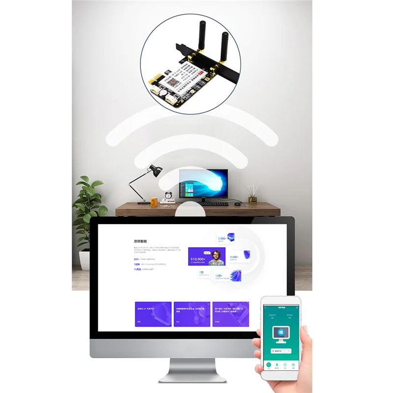 Tuya Wifi przełącznik resetowania zasilania komputera karta PCIe na komputer stacjonarny PC pilot aplikacji obsługa Google Home MINI