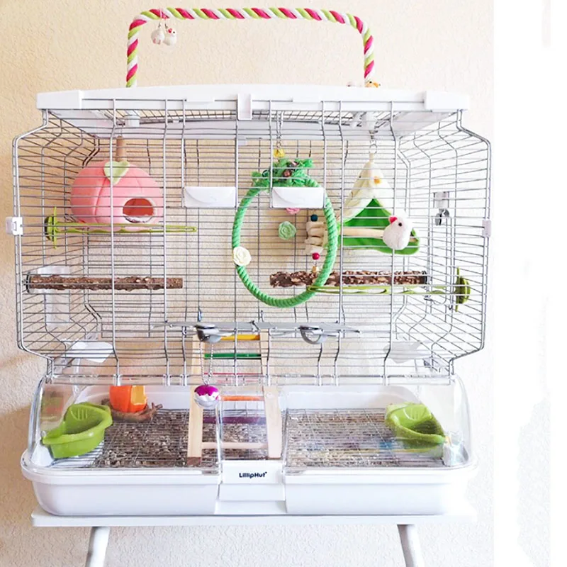 

Pigeon Rabbit Bird Cage Feeder Perches Outdoor Breeding Box Quail Bird Cage Pet Gaiola Para Calopsita Bird Cage Decoration