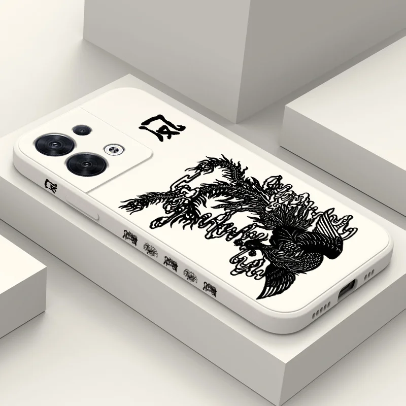 Телефонный чехол Dragon Totem для OPPO Reno 10 8 8T 8Z 7 7Z 6 5 Pro 4G Φ F19 F9 Plus из жидкого силикона