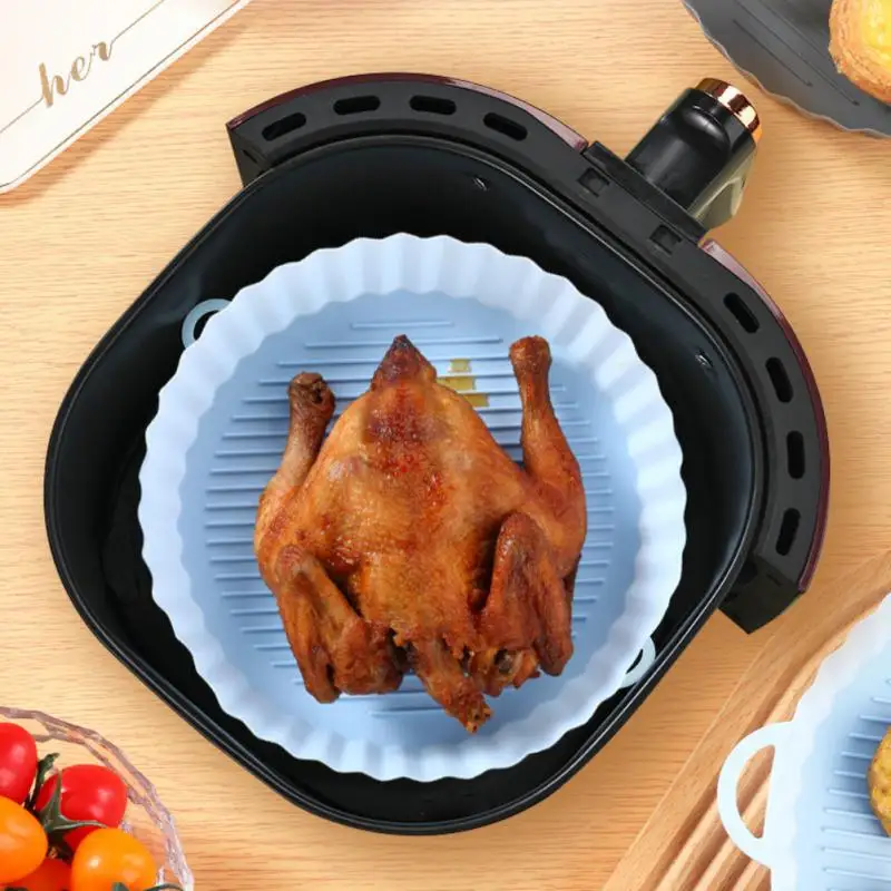 

High Temperature Resistance Silicone Air Fryers Oven Baking Tray Air Fryer Accessories 1pc Reusable Airfryer Pan Liner