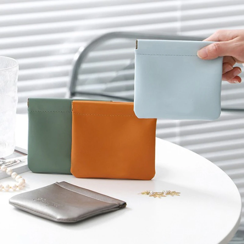 

Ladies PU Leather Mini Bag Earphone Sundries Lipstick Storage Bag Small Bag Mini Cosmetic Bag Portable Airpods Protector