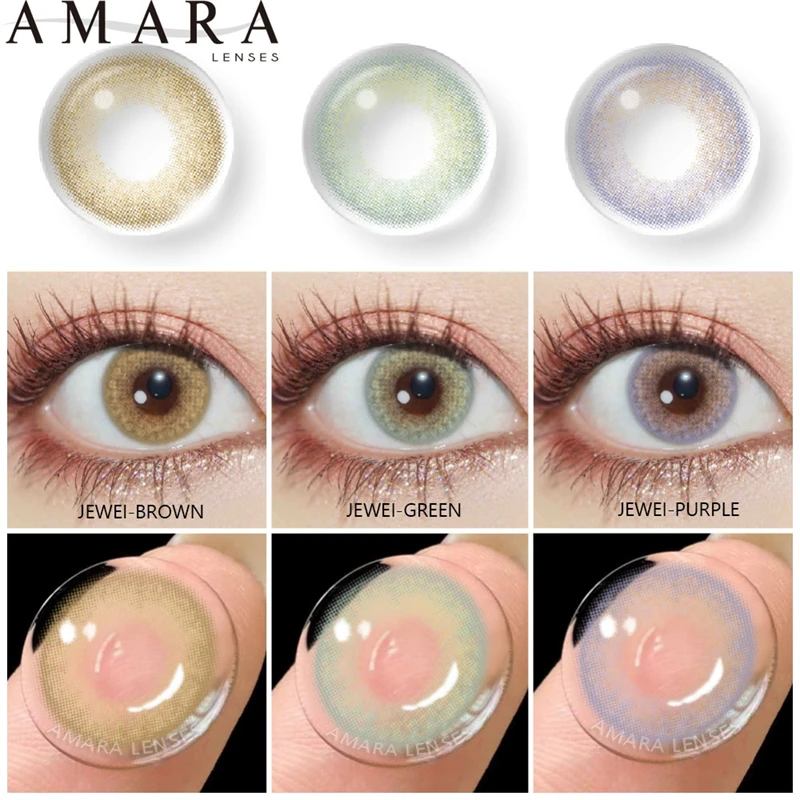 

AMARA 1 пара цветных контактных линз натуральный вид коричневые линзы для глаз серые контактные синие линзы Быстрая доставка зеленые линзы для глаз