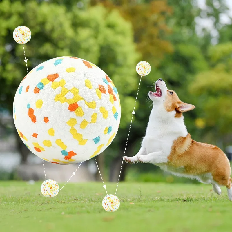 

Pet Dog Toy clean Ball Light Chew Rubber super High Elastic Bite Resistance Interactive Throwing Flying Toys for Dogs Pet