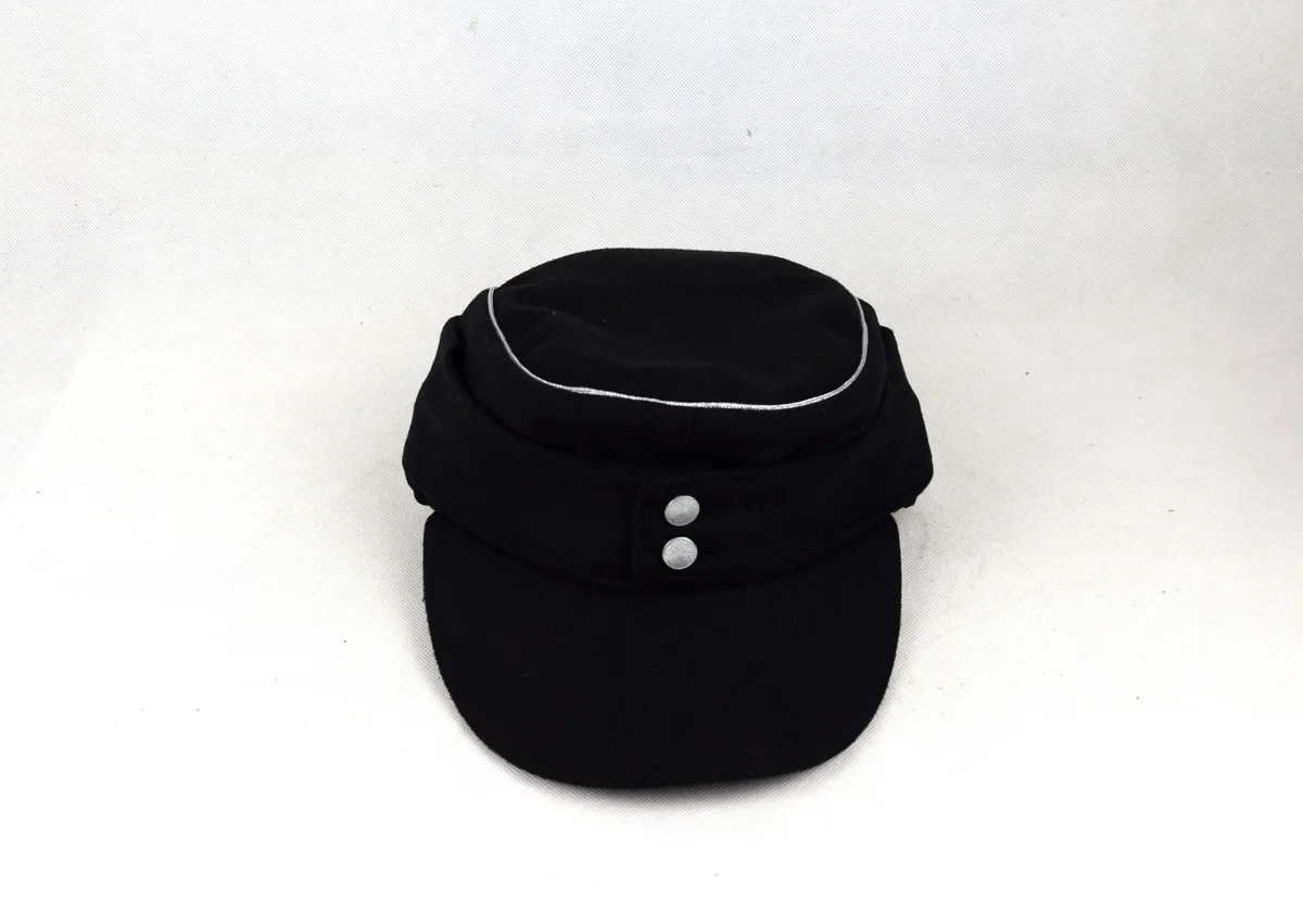Cosplay German M43 Field Cap Panzer Officer Woolen hat Black Reenactment