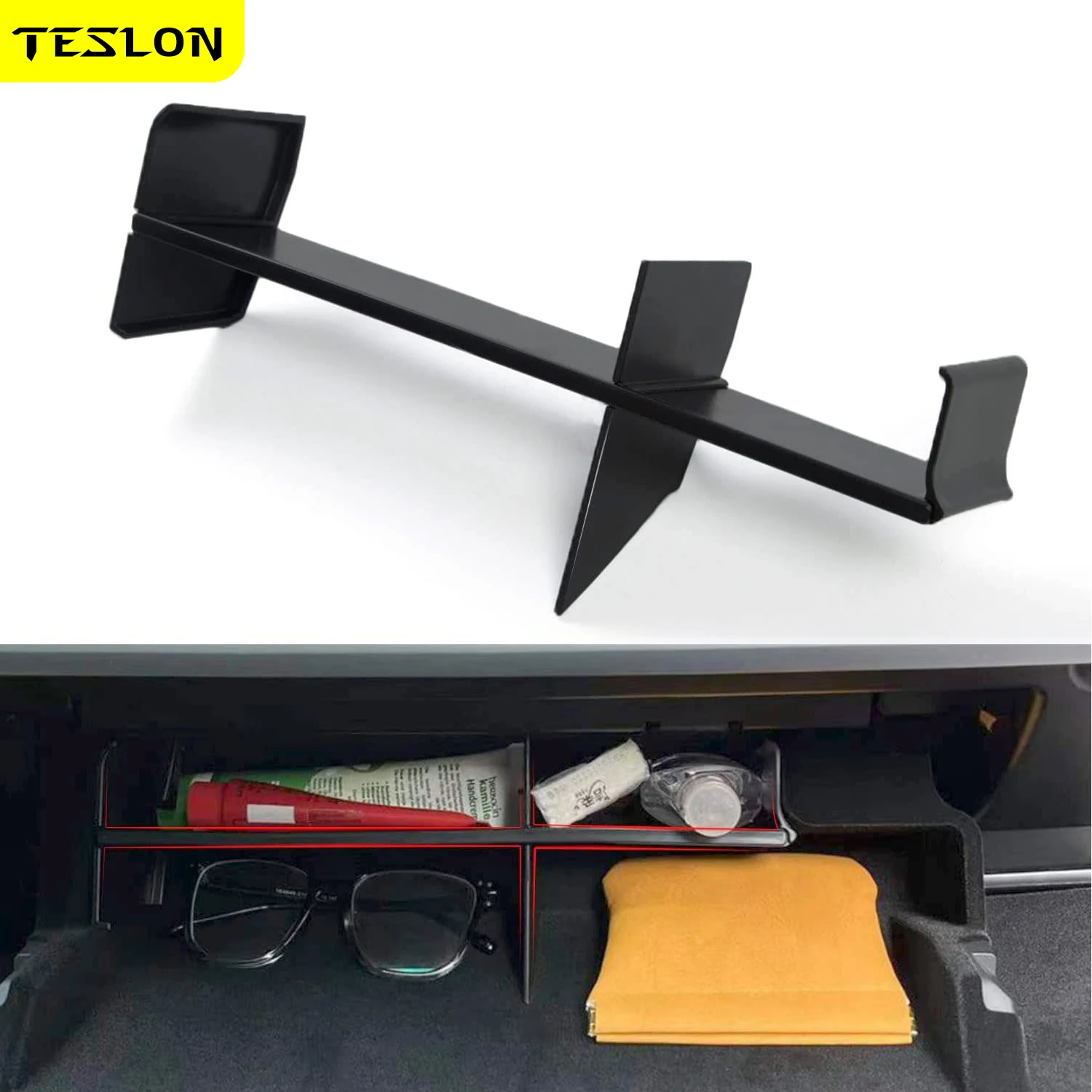 

for Glove Box Organizer Compatible with Tesla Model 3 Model Y Tesla Center Console Glove Compartment Organizer Tray Divider Inse