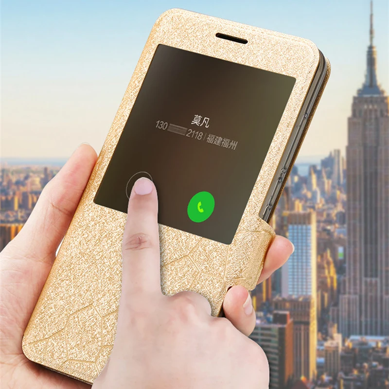 Флип-чехол для Xiaomi Redmi Note 4X из искусственной кожи "книжка" Mofi Luxury Soft Back Coque с блестками, тонкий крышка для 3 ГБ 32 ГБ.