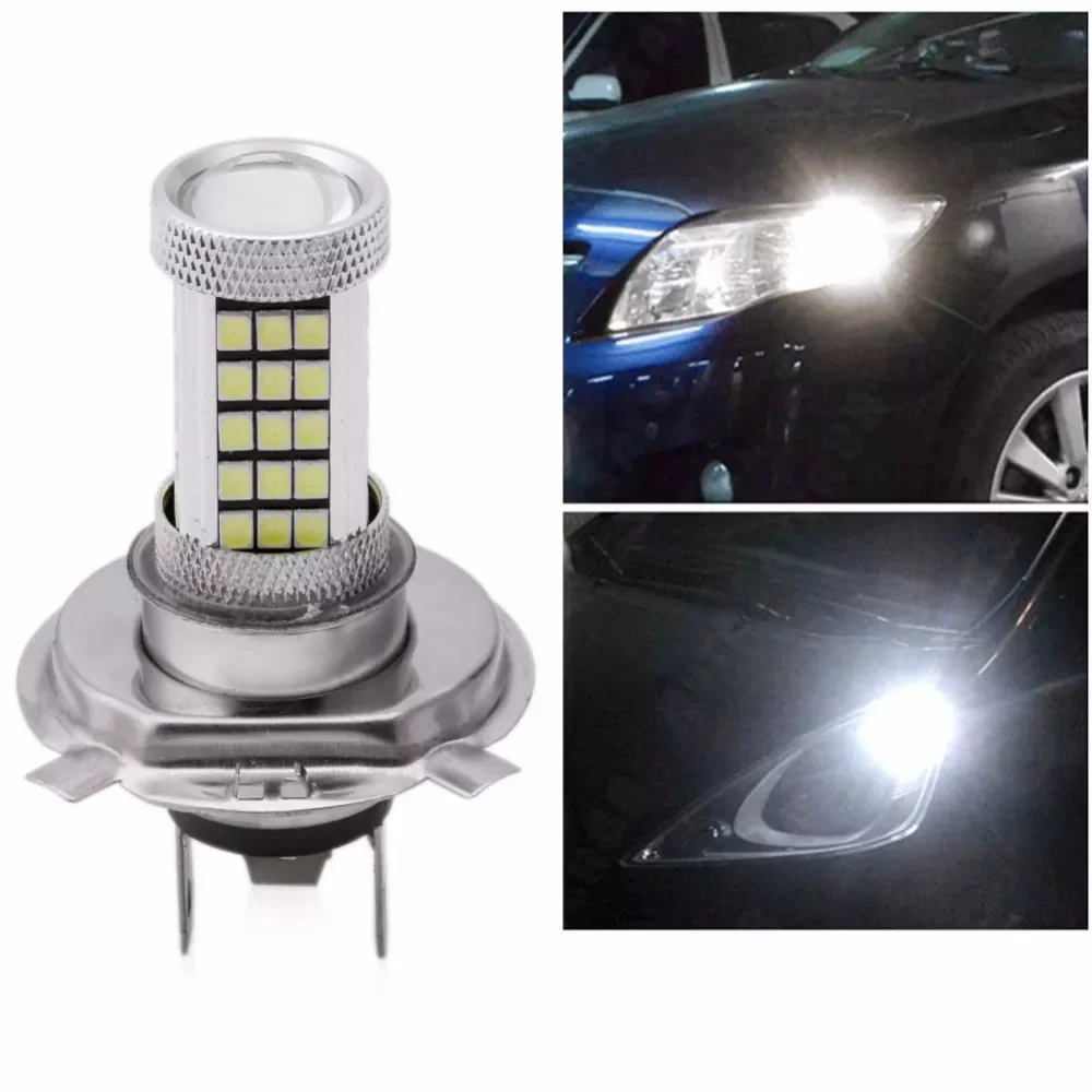 

DC 12V H4 2835 63 LED 6000K Car Projector Fog Driving Light Bulb White hot