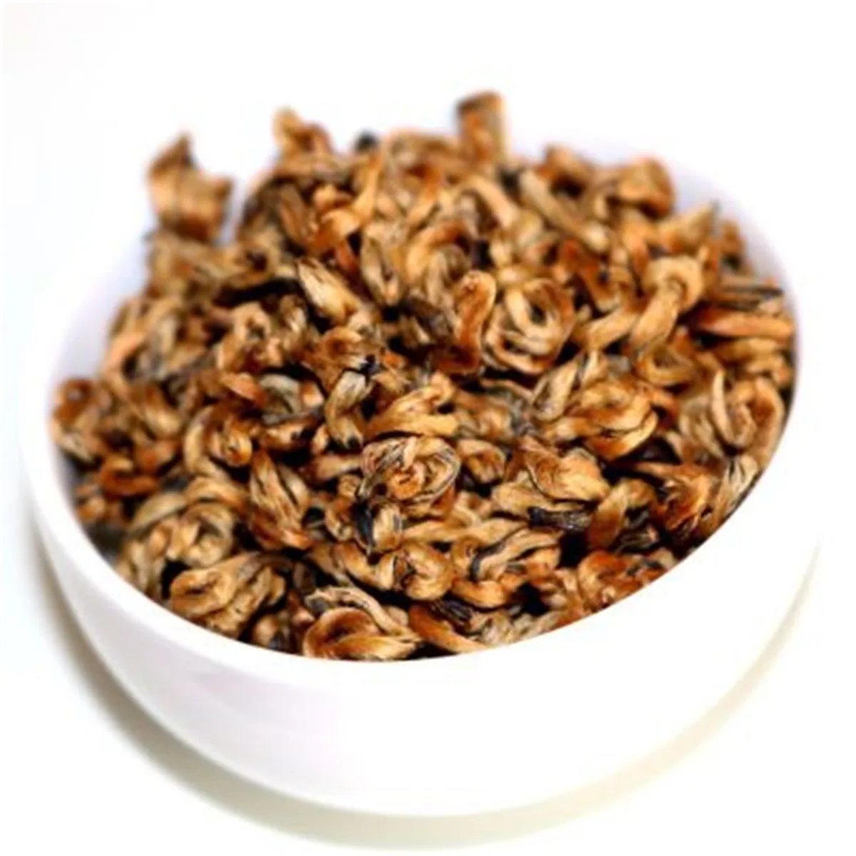 

Chinese Organic Black Tea Yunnan Golden Snail Bud Red Tea Health Care New Cooked Tea 100g