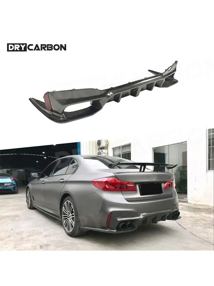 

Dry Carbon Fiber 3D Style Rear Lip Diffuser Splitters Aprons Spoiler For BMW 5 Series F90 M5 G30 M Sport 2018-2020 Rear Diffuser