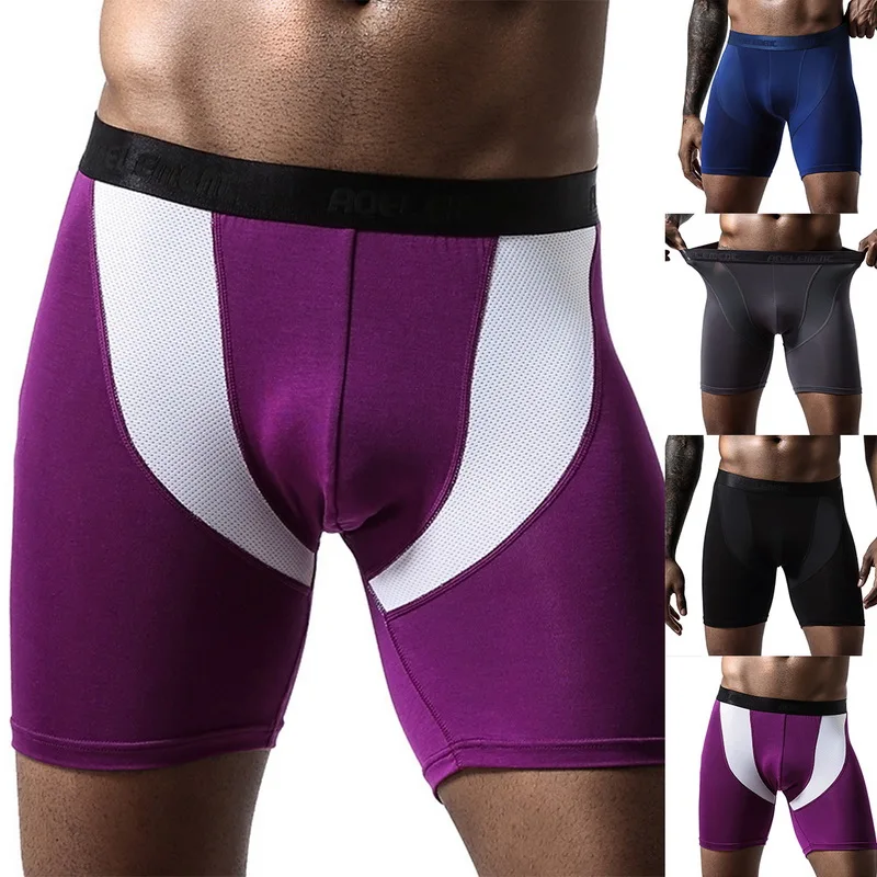 Мужские трусы-боксеры из сетчатой ткани износостойкие Трусы модала длинные