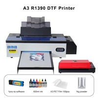 a3 dtf printer set with dtf ink set dtf directly heat transfer film printer for clothes tshirt textile fabric printer machine a3