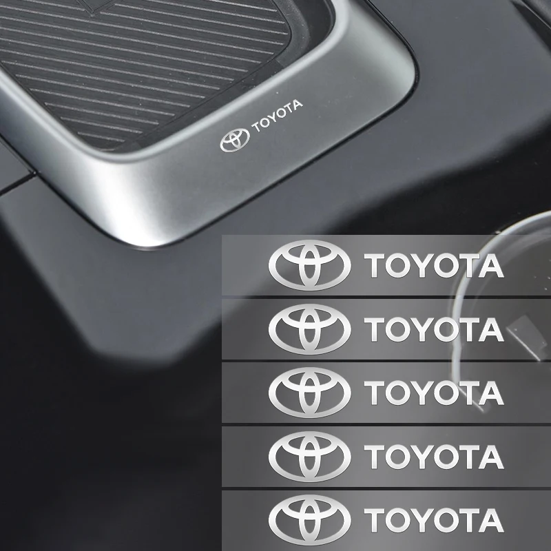 

10pcs Car Metal Stickers Random Small Decals Interior Parts for Toyota Chr Century Auris FCV Mirai Premio Yaris Camry Rav4 Auris