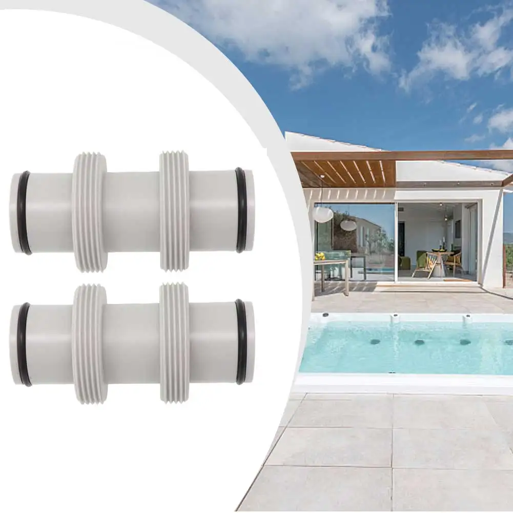 

2pcs Hose Extension Adapter For Intex Split Hose Plunger Valve 1.5in To 1.5in Spas Hot Tubs Swimming Pool Straight Connector