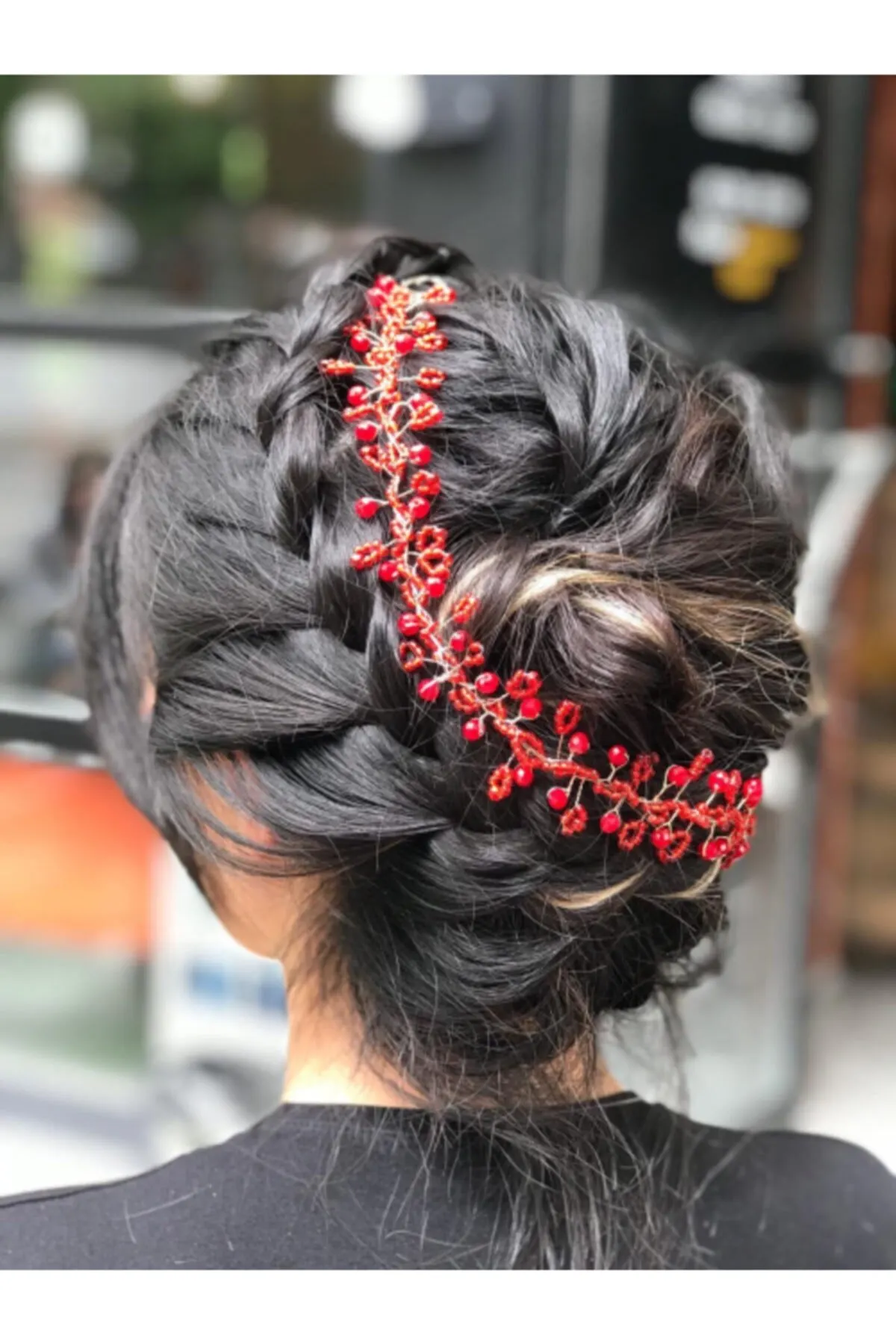 

Bridal Accessories Red Beaded Crown Accessory Wedding Handmade For Bride And Bridesmaids